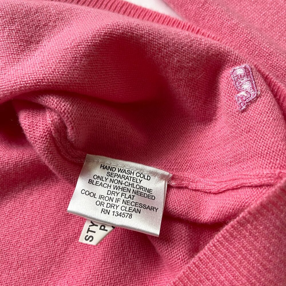 NWT Vineyard vines cashemer bland pink pullover top L - Picture 11 of 12